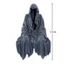 Black Grim Reaper Statue Thrilling  Robe Nightcrawler Resin Desktop Figurine Ornaments Horror Ghost Sculpture Decorations