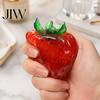 Anxiety Relief Toy Clear Strawberry Stress Ball Toy, Giant Red Pink Squeeze Soft for Relieve Stress, Fake Fruit Sensory