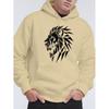 Ml4 Lion Fashion Men's Printed Velvet Hoodie, suitable for autumn and winter wear