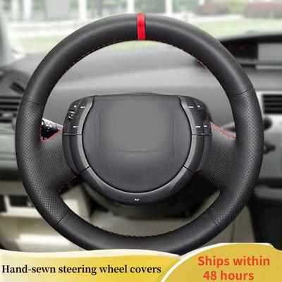 Car Steering Wheel Cover Microfiber Leather For Citroen Triumph Old C4 C-quatre Car Interior Car Styling