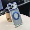 Simple and Advanced Two-color Ice Crystal 111 Bracket for iPhone11ProMax Mobile Phone Case Apple 11/11 Protection