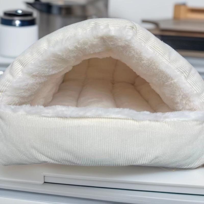 Winter Warm Cat & Dog Bed: Semi-Enclosed, All-Season Pet Nest
