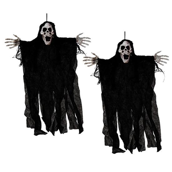 Halloweenská závěsná dekorace ducha Strašidelný létající duch lebky pro rekvizitu strašidelného domu Vnitřní Venkovní Veranda Dvůr Dekorace na strom
