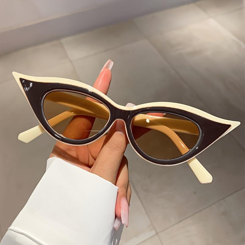 

Cat Eye Fashion Sunglasses For Women Men Funny Color Block Decorative Glasses For Costume Party Club