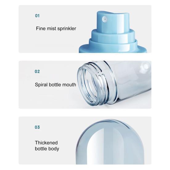 3Pcs 30/50/80ML Inverted Travel Spray Bottle Leak-proof Fine Mist Mini Empty Bottle Portable Clear