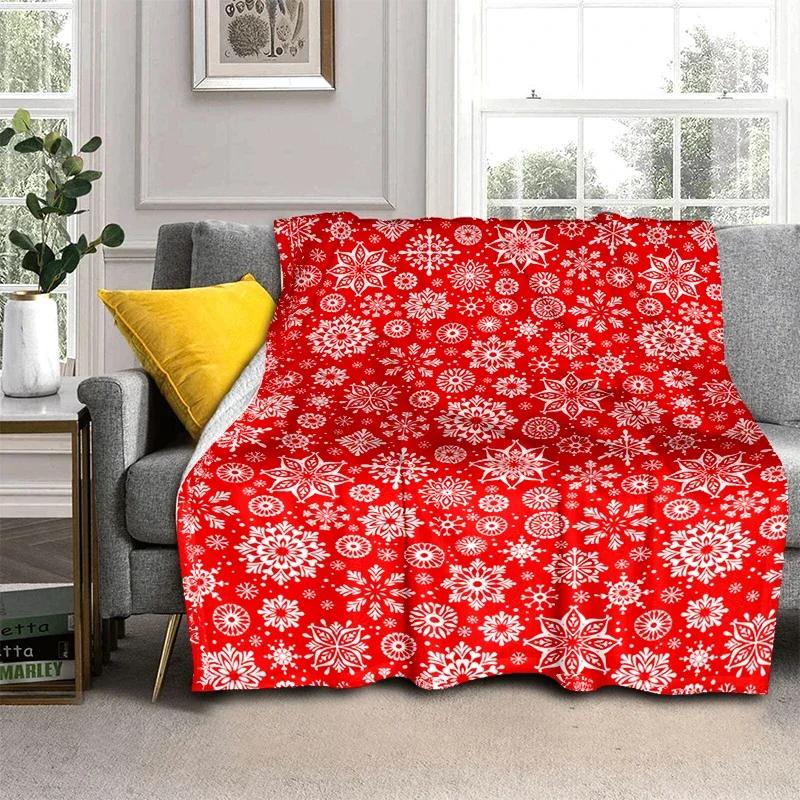 Christmas Printed Flannel Throw Blankets, Soft, Warm, Living Room, Bedroom, Bed, Sofa, Couch Gifts, Dropshipping