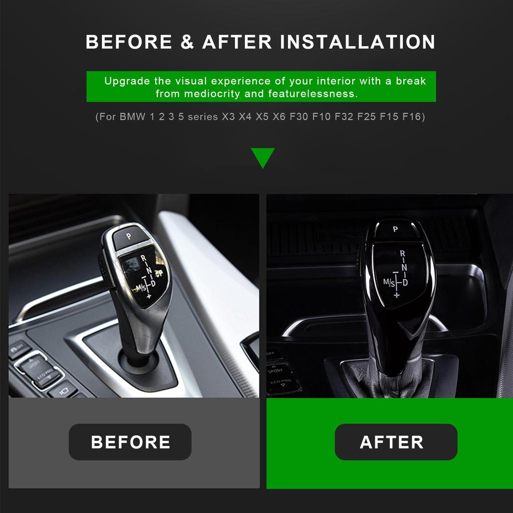 Replacement Car Gear Shift Knob Trim Cover Protective Stickers For BMW 1 2 3 5 Series X3 X4 X5 X6 F30 F10 F32 F25 F15 F16