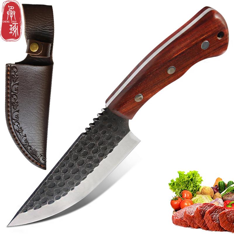 

Нож для обвалки с ручкой из цельного дерева для убоя свиней, крупного рогатого скота и овец, острый нож для нарезки, кухонный нож из нержавеющей стали