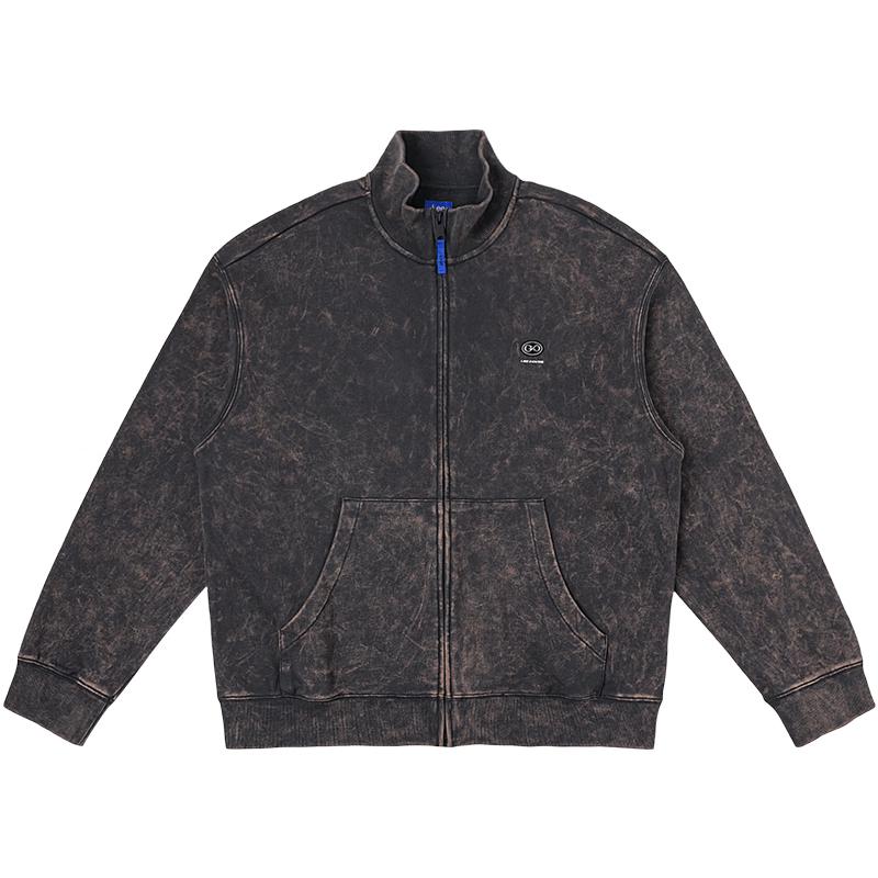 

Lee Men s 25 A/W Washed Stand Collar Full-Zip Sweatshirt Jacket L