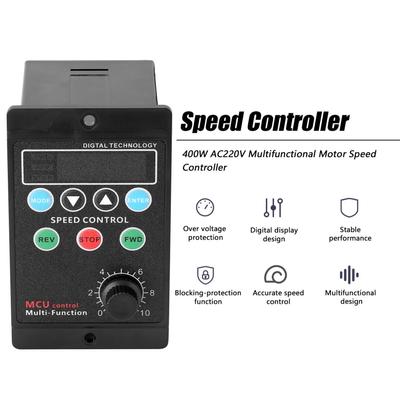 Drehzahl-Motorregler, Motor und Zubehör, Digitalanzeige, Motordrehzahlregler, Motorregler, Softstart-Werkzeuge, 220 V AC, 400 W