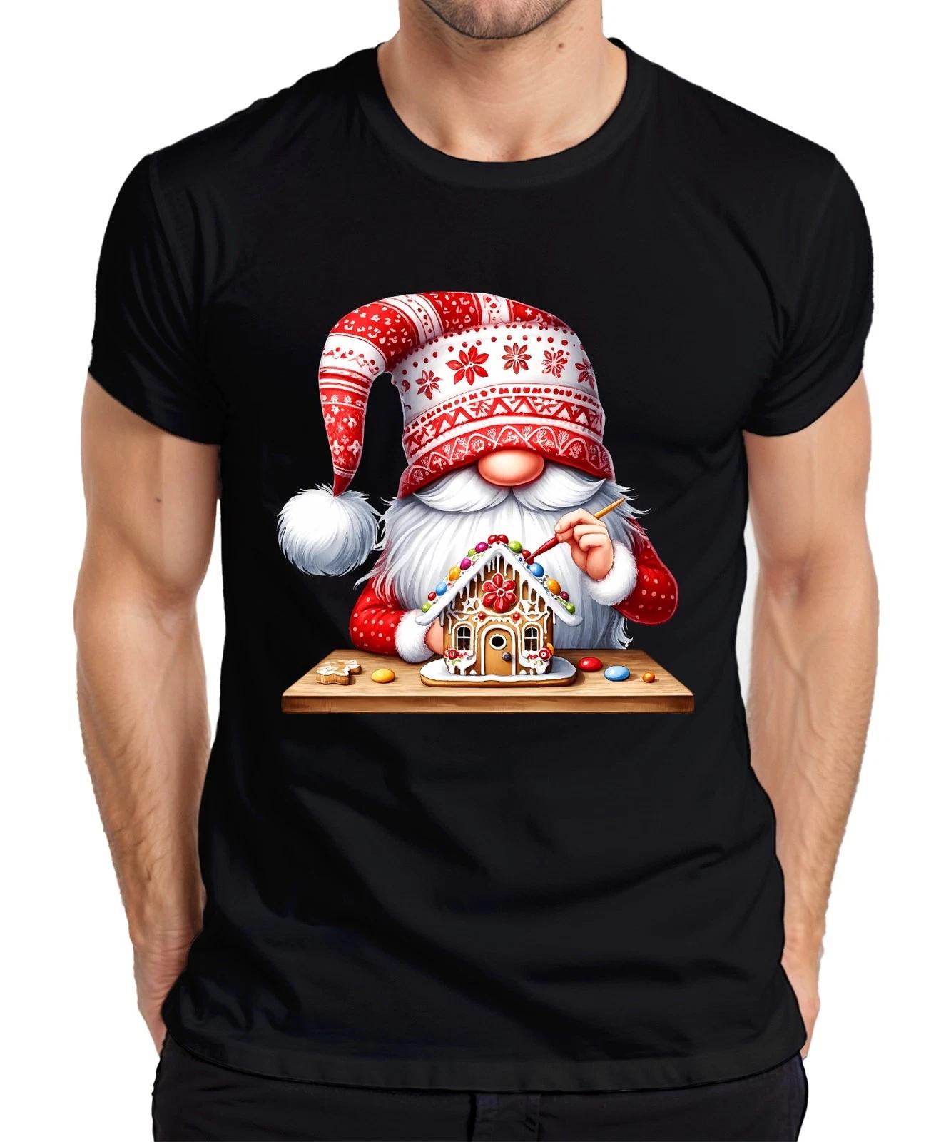 Weihnachtswichtel Lebkuchenhaus Dekoration Gnome Festlich Weihnachten Herren T-S XXXL