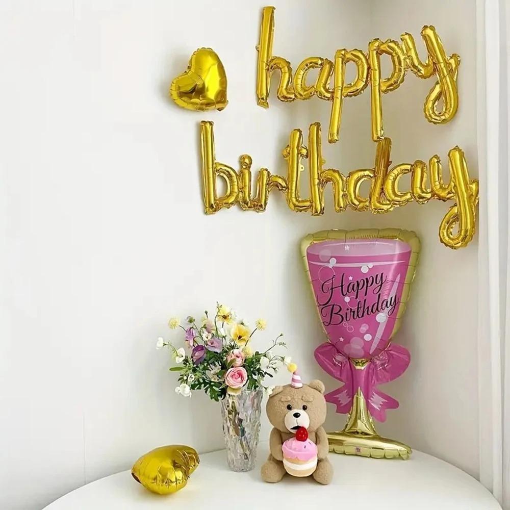 Inflatable Happy Birthday Balloon Thickened Birthday Party Decorations Foil Letter Balloon  Outdoor