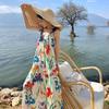 Sanya Seaside Resort Beach Dress Women's New Summer Printed Suspender Dress Hainan Tourism Photo Long Dress