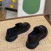 Versatile Leather Shoes One-pedal Women's Autumn New Work Soft-soled Flat-soled Black Single Shoes