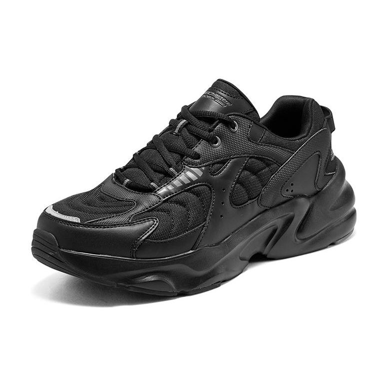 Skechers DLites Comfortable Versatile Fashion Low-Top Dad Shoes Men Sneakers Black 118320-BBK