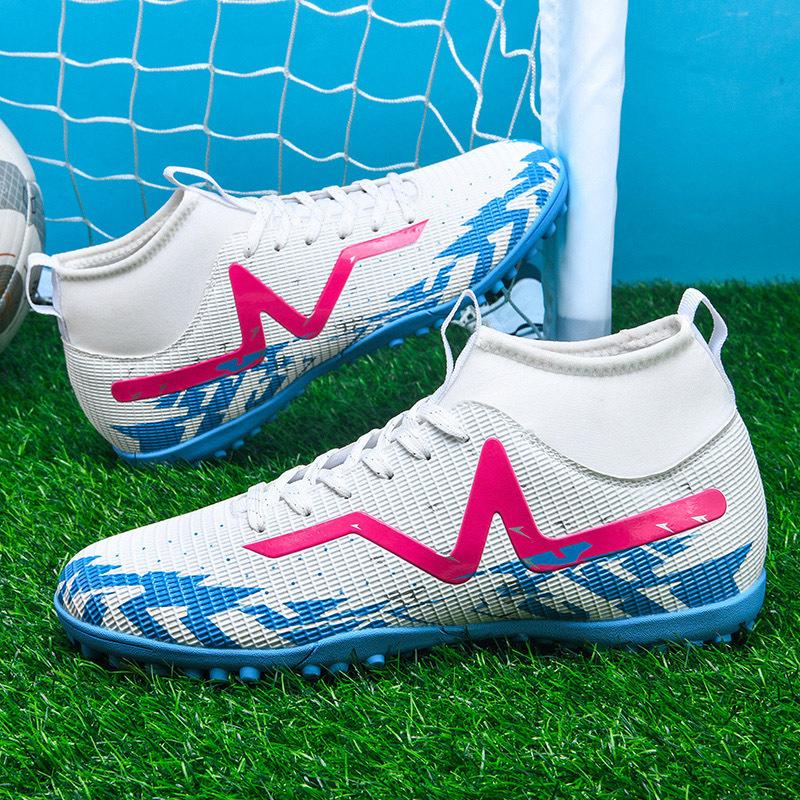 High-top New Football Shoes 2025 Male and Female Adult Students Children's Game Training Shoes TF Broken Nail Football Shoes