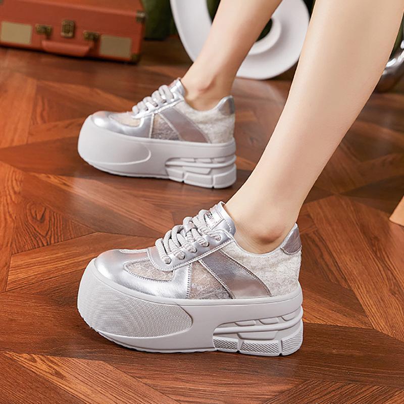 Platform-soled German training shoes women's 2025 summer new hollow mesh shoes fashionable versatile breathable sandals inner height-increasing w