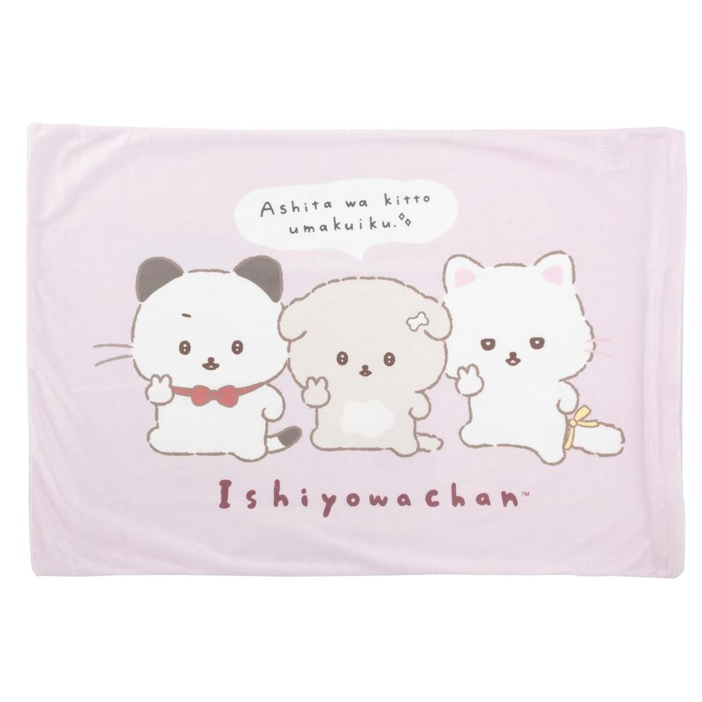 MORIPiLO Ishiyowa-chan Reversible Pillow Case, Character Design Pillowcover for Kids & Adults, Washable Pillow Cover (17x25 inches / 43x63cm)