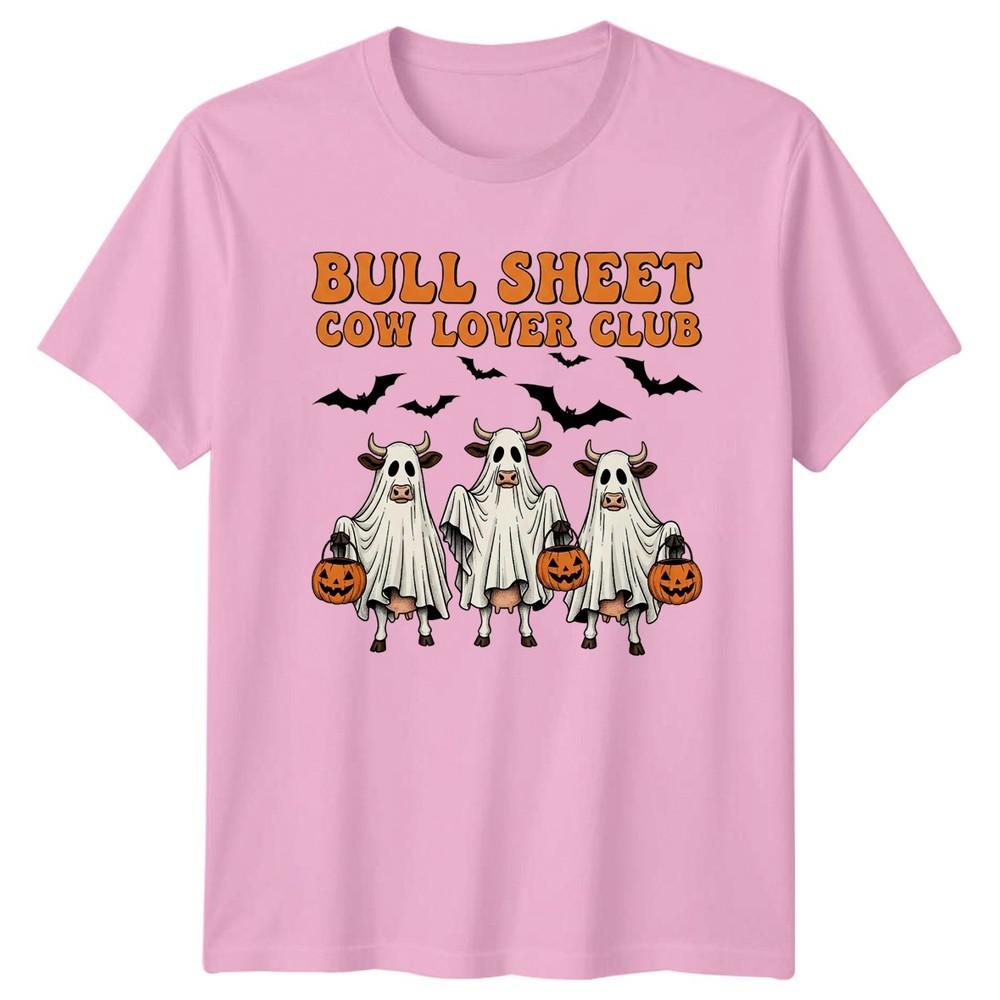 Bull Sheet Cow Lover Club TShirt Ghost Cow Halloween Gift For Him And Her
