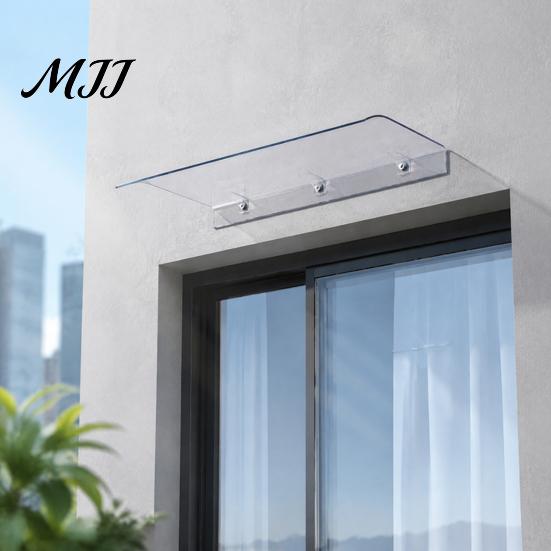 Home Window Rain Guard Exterior Awning, Invisible Shelter Cover, Outside Front Door Canopy, Heavy Duty Protection Weatherproof PET Awnings for