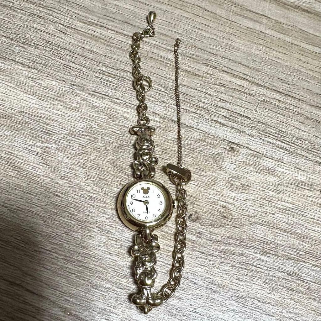 Used SEIKO ALBA Bracelet Watch Mickey Mouse