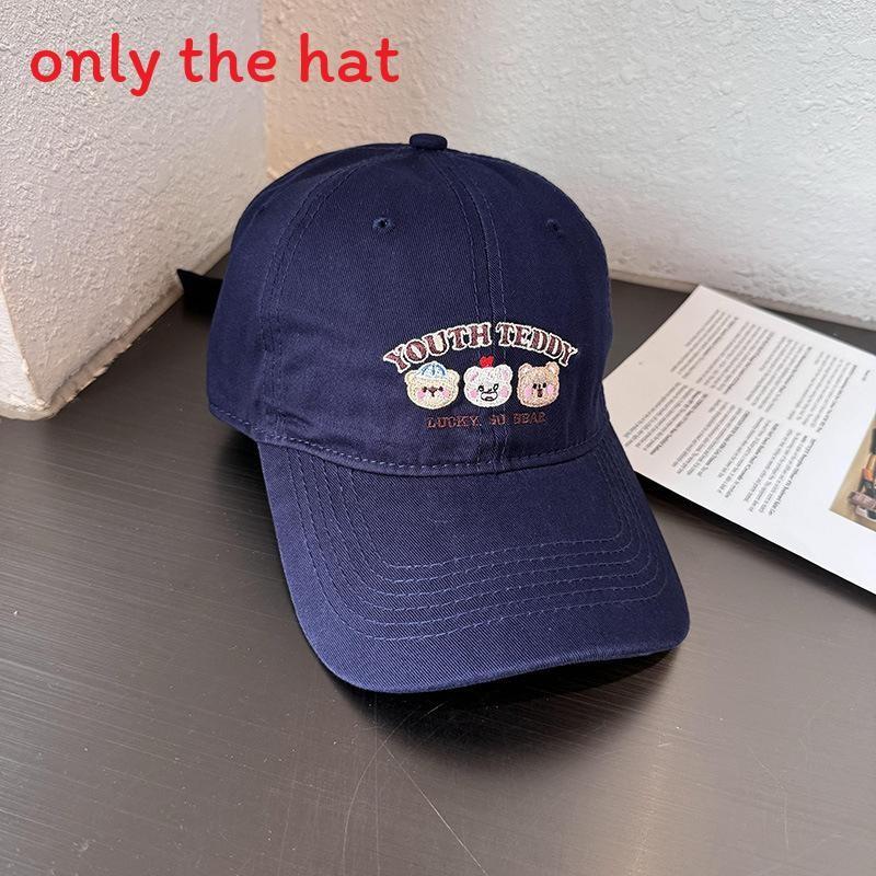 Cap Baseball Fashionable With Little Bear And Letter Embroidery Design For Daily