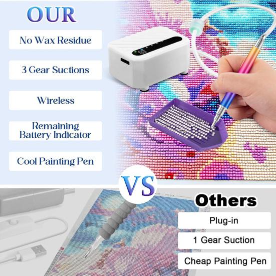 Rhinestone Art Painting Pen Kit for Adults Vacuum Rhinestone Painting Pen No Wax Needed E-Painter Rhinestone Art Tool