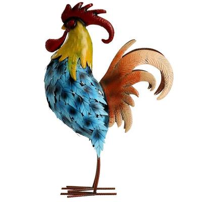 Cross Over for European Iron Art Creative Home Rooster Decoration Outdoor Garden Rooster Decoration Metal Home Accessories