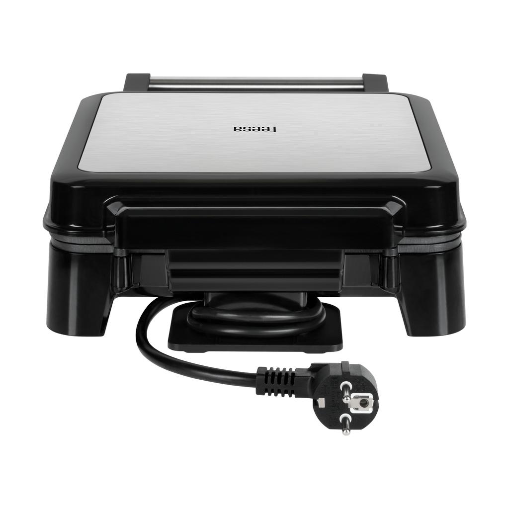 Waffle maker for 4 waffles, 1600W, stainless steel, power regulation, Teesa