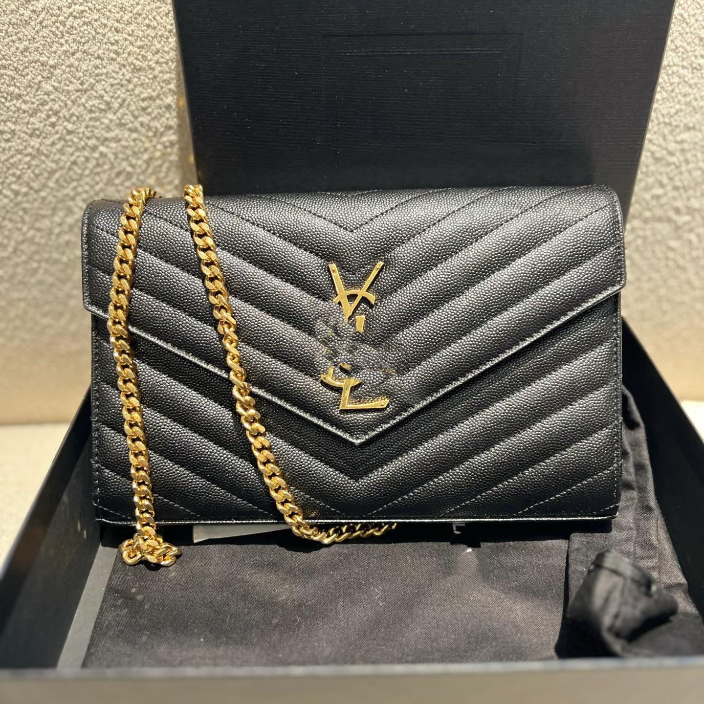 Женская модная сумка-конверт с биркой и цепочкой - Высококачественная модная и универсальная сумка 0226 23*14