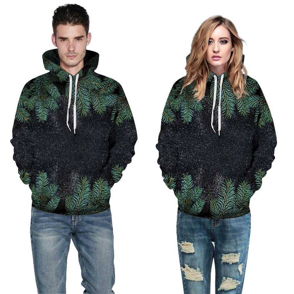 Festive Men Women Christmas 3d Graphic Printed Hoodie Sweatshirt Jumper Tops