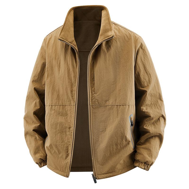 2025 Winter Cold Protection Casual Windproof Men's Fashion Stand-up Collar Thickened Men's Wear Thickened Warm Jacket