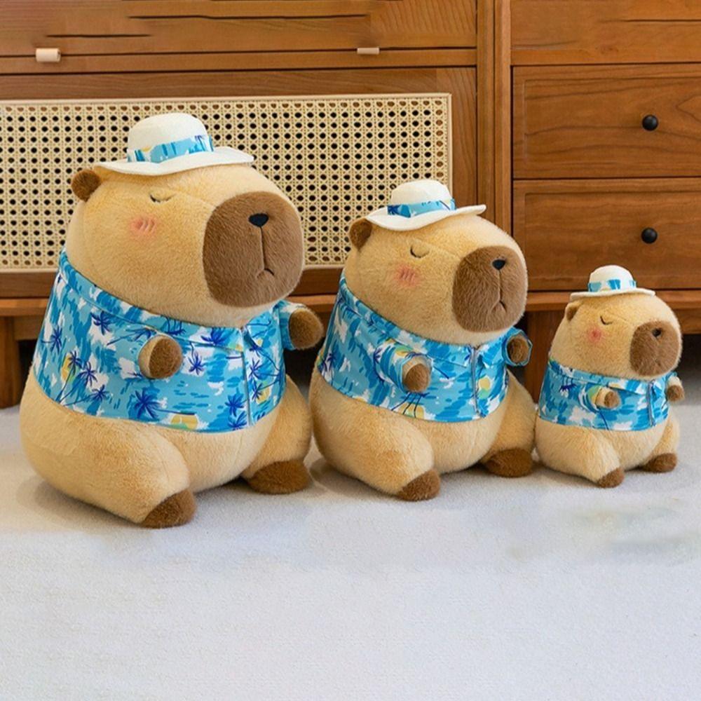 Beach Clothes Capibara Anime Fluffty Toy Summer Capybara Plush Doll Capybara Plush Toy  Home Decor
