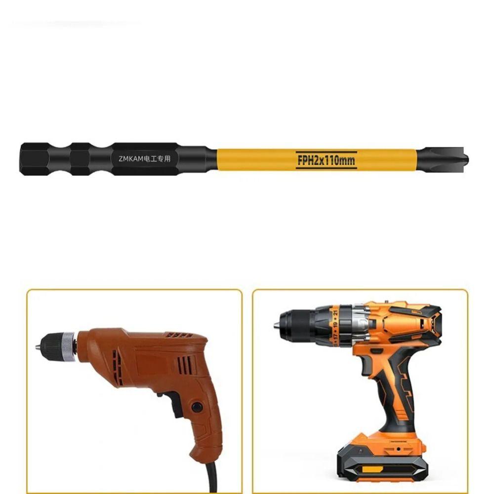 5pcs Non-slip Slotted Cross Screwdriver Bit Impact PH2 Screwdriver Bits Disassembly Tool