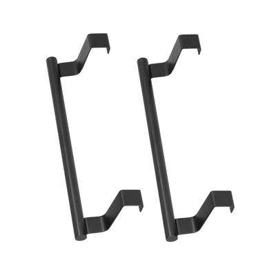 2 PCS Stainless Steel Towel Rack Black No Drilling Required Over Door Towel Holder Space Saving Easy Installation Towel Bar