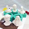 3D Portrait Sculpture Silicone Flexible Food Safe Mould Clay Resin Ceramics Candy Fondant Candy Chocolate Soap Mould