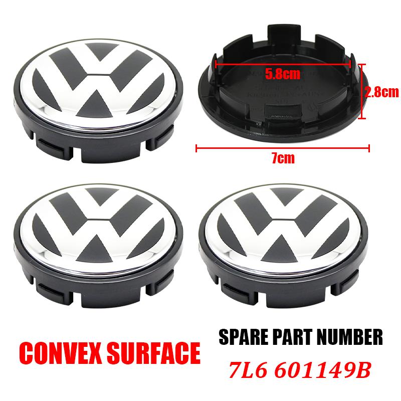 2026 Hot For Volkswagen VW 4pcs VW Wheel Center Hub Caps 56mm 65mm 66m 70mm 76mm Wheel Cover For VW Golf 4 5 6 7 Passat B5 B6 B7