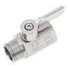 1/2 Inch Female X Male NPT Thread 304 Stainless Steel Mini Ball Valve Shut-off Valve Shower Head Flow Control Valve for Pipe / Bathroom