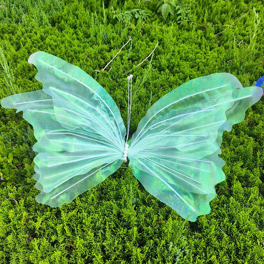 Silk Iridescent Butterfly Wedding Art Installation & Photo Prop