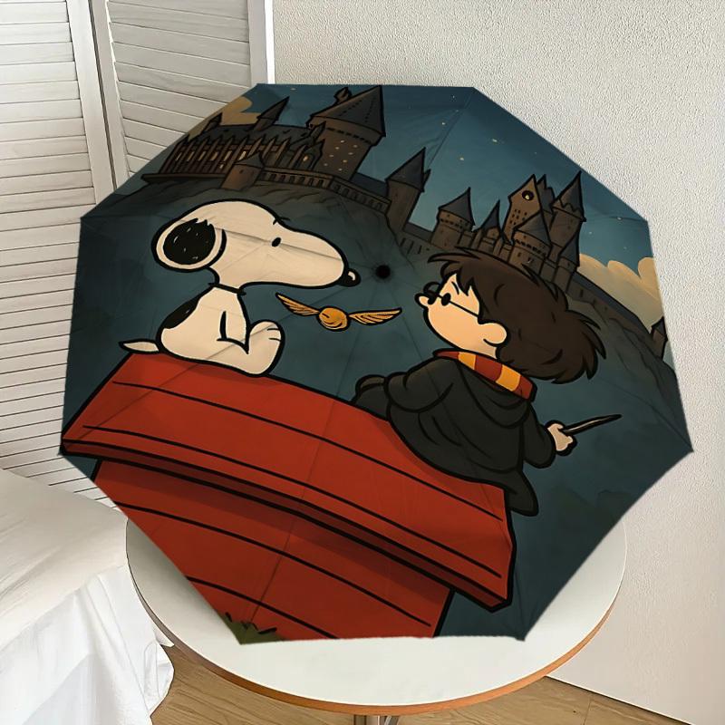 1PC Warner Snoopy Harry Potter Umbrella-8-Rib Reinforced, Automatic Open, Lightweight-A101