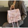 Sweet Cool Plaid Pink Backpack Women  Preppy Style Bow Chic  Ladies Hot Girls Cute Backpacks Aesthetic