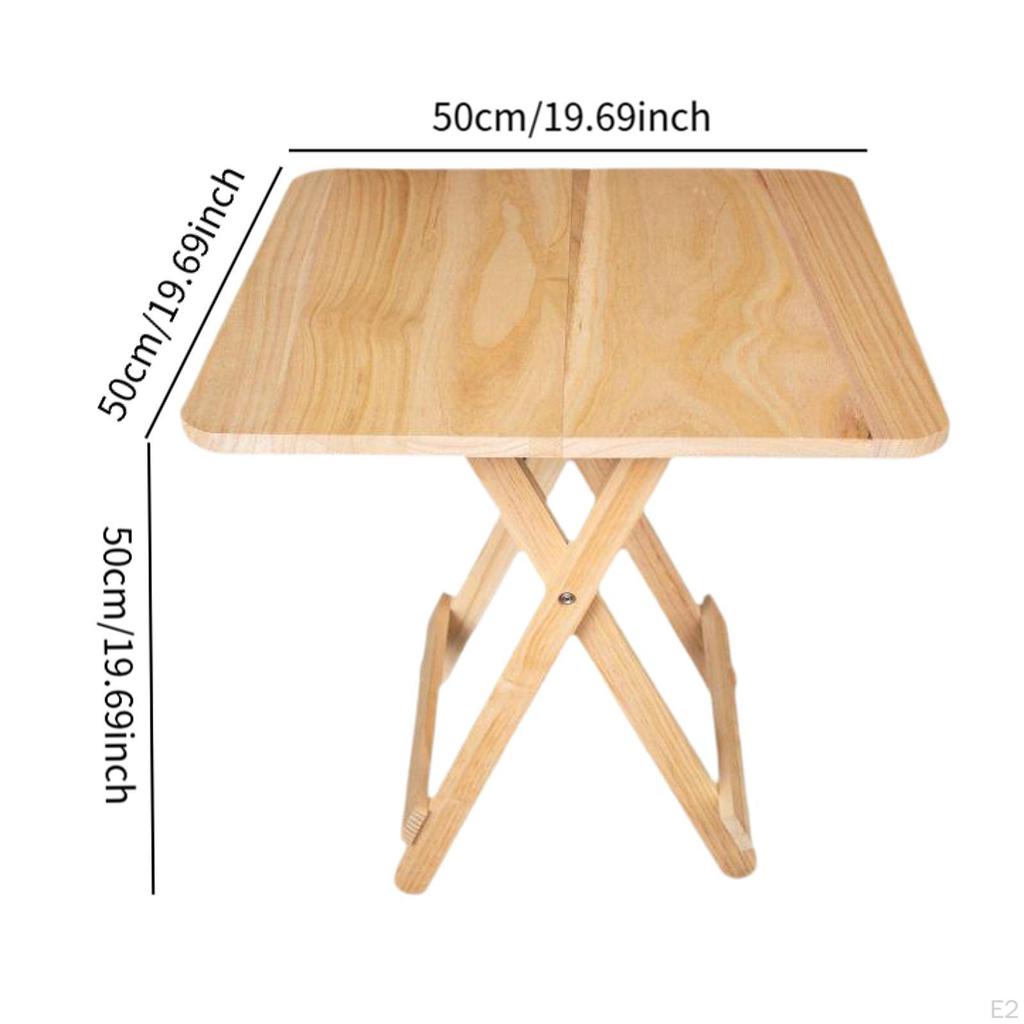 Foldable Square Table Home Furniture Wood Portable Small Apartment Camping Side Tables for