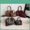 Vintage Urban Chic Tote Bag For Women With Golden Buckle Decoration