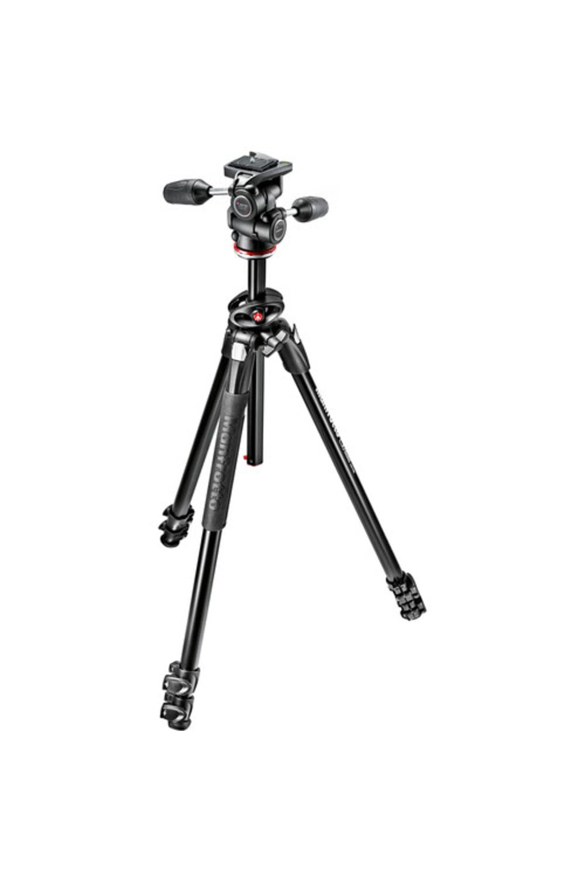 Manfrotto 290 Series Dual Aluminum Tripod MK290DUA3-3W 3-Way Head 4kg Load Capacity Max Height 175.5cm Min Height 5.5cm Lightweight 2.59kg Low-Angle