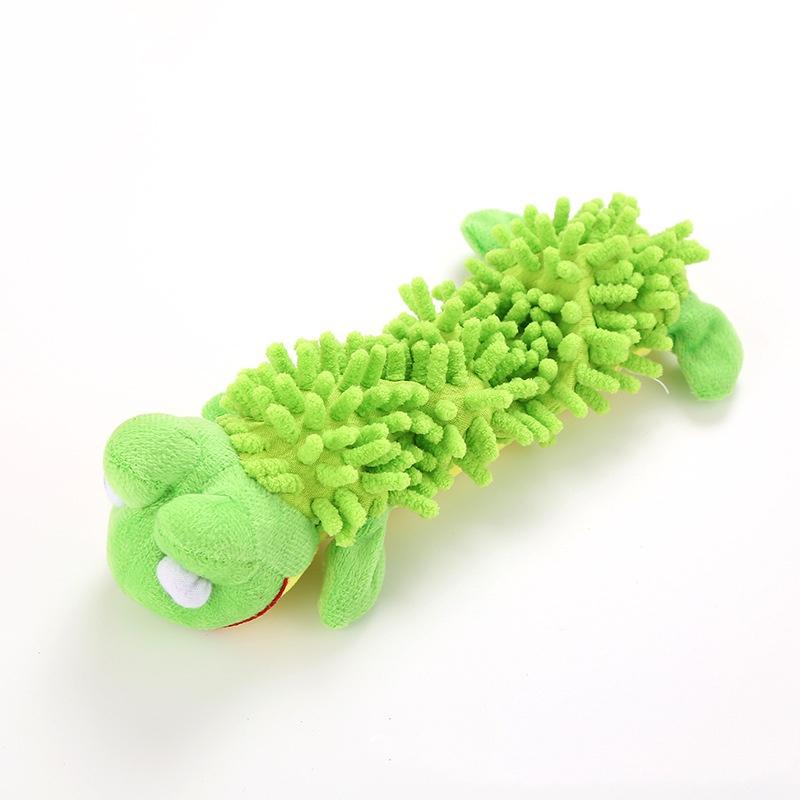 One Plush Toy With A Dog Gnawing And Making Sounds Pet Dog Toy Sound Plush Toy Mop Fur Shell Frog Hippo Teeth Grinding Supplies