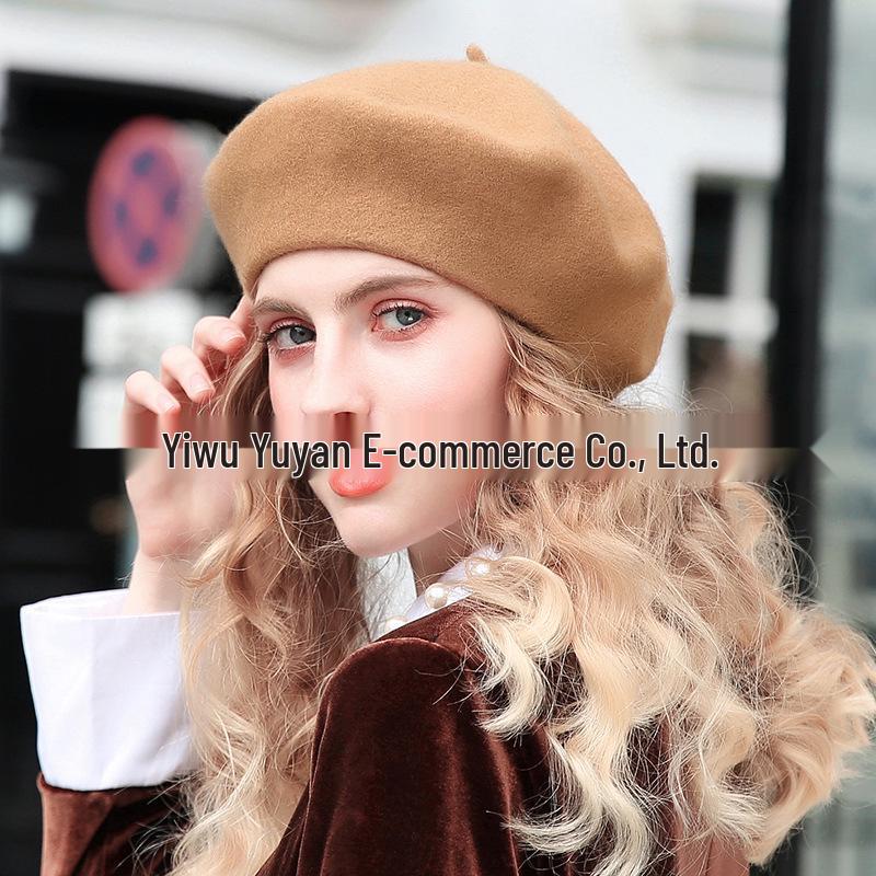Women's Retro Wool Beret - Autumn/Winter Korean Style Pumpkin Painter Hat