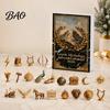 Vintage Style Hanging Charms Greek Myth Advent Calendar, 24Pcs Acrylic 2D Ornament Set with Christmas Decorative Collectibles Gold Tone, Tree