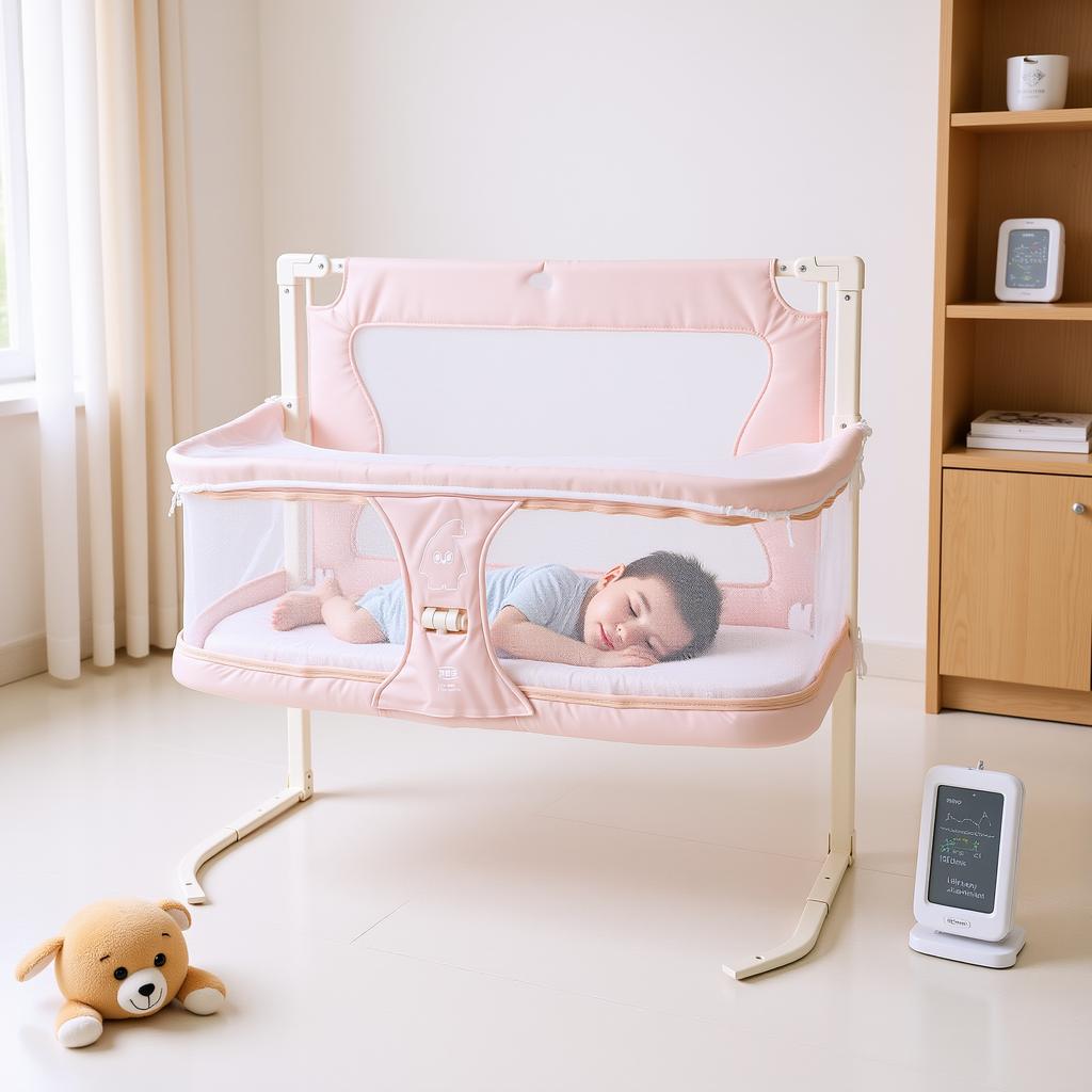 3 in 1 Baby Crib for Newborn Side Bed Guard Portable Foldable Baby Bed Bassinet Bedside Sleeper