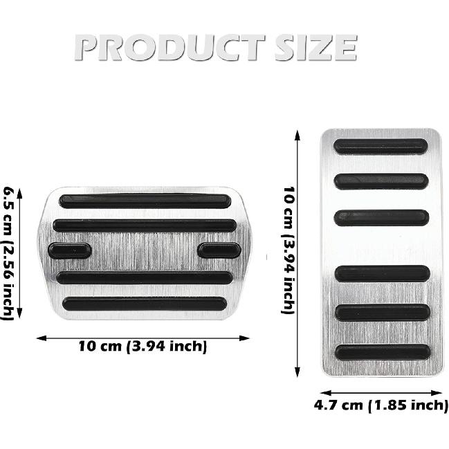 Car Aluminum Pedal Covers Non-Slip Foot Pedals Pads Brake Accelerator Pedal Covers Auto No Drilling Car Interior Accessories Replacement for Maverick