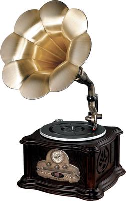Retro skivspelare med rör - Vinylskivor, CD, MP3, Bluetooth, FM/AM USB-radio med fjärrkontroll, Vintage, Vinyl